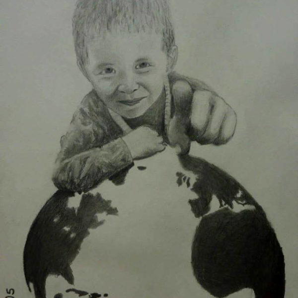 World is your, kresba_tužkou_29,7x42_rok_2015